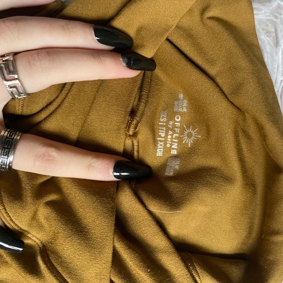 Aerie Offline Mustard Flare Leggings - XXS - Picture 3 of 3